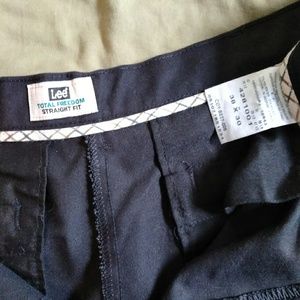 Lee Pants Black Flat Front